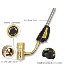 Load image into Gallery viewer, Self-Ignition Stainless Steel Head MAPP Gas Torch 360° Swivel