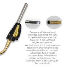 Load image into Gallery viewer, Self-Ignition Stainless Steel Head MAPP Gas Torch 360° Swivel