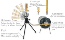 Load image into Gallery viewer, 3 Tips Propane Torch Bunsen Burner 2 in 1