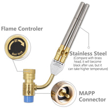 Load image into Gallery viewer, Double Heads Gas Welding Torch For MAPP Tank